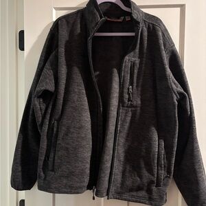 Free‎ Country Men's Charcoal Zip-Up Sweater